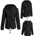 thumbnail image 5 of Women Athletic Lightweight Jacket Waterproof Hooded Outdoor Windbreaker Trench Coat, 5 of 9