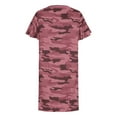 thumbnail image 6 of Women's Camouflage Print Summer Dress Casual Short Sleeve Round Neck Lightweight Polyester Fashion Dress for Daily Wear S M L XL XXL, 6 of 9