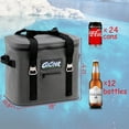 thumbnail image 4 of Gymax Boîte à Lunch Isolée Sac à Lunch 24 Canettes Sac Isotherme Souple Résistant à l'Eau Étanche, 4 of 10