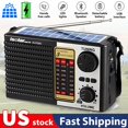 thumbnail image 2 of Solar Portable FM/AM SW Radio, Bluetooth Speaker, MP3 Player, Rechargeable, Emergency LED Flashlight, Outdoor & Indoor Use, 2 of 13