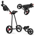 thumbnail image 2 of Resenkos Golf Carry Cart,Golf Stand Cart,3 Wheel Durable Foldable Steel Golf Cart with Mesh Bag, 2 of 8