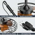 thumbnail image 6 of Ohniyou 20" Outdoor Ceiling Fans with Lights And Remote for Patio, Small Farmhouse Dimmable Waterproof Plug in Ceiling Fan for Gazebo Porch Canopy, Wood, 6 of 15