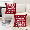 thumbnail image 4 of Valentine Pillow Covers 20 x 20 Inch ABC I Love You Valentines Day Heart Teacher Kids Throw Pillow Valentines Wedding Decorative Pillow Cases Couch Bedroom Outdoor Indoor Sofa Decor Red, 4 of 6