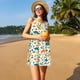 thumbnail image 3 of Disketp Dinosaurs and Tropical Leaves para Vestido sin Mangas para Mujeres, Vestidos de Verano para Mujeres, Casual y Holgado para la Playa, 3 of 7