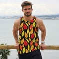thumbnail image 6 of Lsque Autumn With Leaves Pattern Mens Tank Tops Muscle Athletic Quick Dry Sleeveless Workout Fitness T Shirts Beach Tank Top, Loose-fit Sleeveless Shirt for Men-4X-Large, 6 of 7