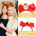thumbnail image 4 of Yoyauz Christmas Bow Headband Christmas Bow Headband Red Green Headband Christmas Holiday Headband Cute Headband Ladies Girls Holiday Party Clothing Supplies Gifts, 4 of 5