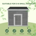 thumbnail image 6 of Canddidliike Wooden Duck Coop with Openable Roof, Removable Floor, Double Doors, Ramp, Six Ventilation Holes, Duck House for 3-6 Ducks or Chickens, 30" x 38" x 30", Gray, 6 of 11