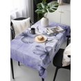 thumbnail image 6 of Purple Floral Table Cloth, Vintage Botanical Gradient Pastel Painting Waterproof Tablecloth for Rectangle Tables, Reusable Washable Fabric Table Cover for Restaurant Kitchen Dining Tables 54"x108", 6 of 6