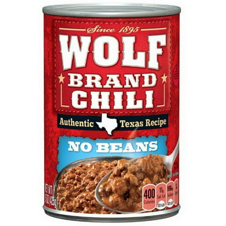 (Price/Case)Wolf 1490044201 Wolf Chili Without Beans 15
