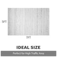 thumbnail image 3 of VUNATE Rugs for Living Room 5x7 Washable Area Rug Soft Non-Slip Bedroom Dining Room Floor Accent Rug Boho Carpet Indoor Rug Gray, 3 of 7