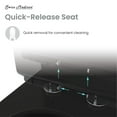 thumbnail image 5 of Concorde One Piece Square Toilet Dual Flush in Matte Black, Black Hardware 1.1/1.6 gpf, 5 of 14
