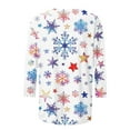 thumbnail image 4 of GA WEIHUA Reduced,Graphic 3/4 Sleeve Shirts For Women Xmas Crewneck T-Shirt Holiday Casual Shirts Tunic Tops Christmas Clothes women shirts cotton(Multicolor,Large), 4 of 5