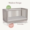 thumbnail image 5 of Little Seeds Pala 4-in-1 Convertible Baby Crib, True White/Whitewash, 5 of 14