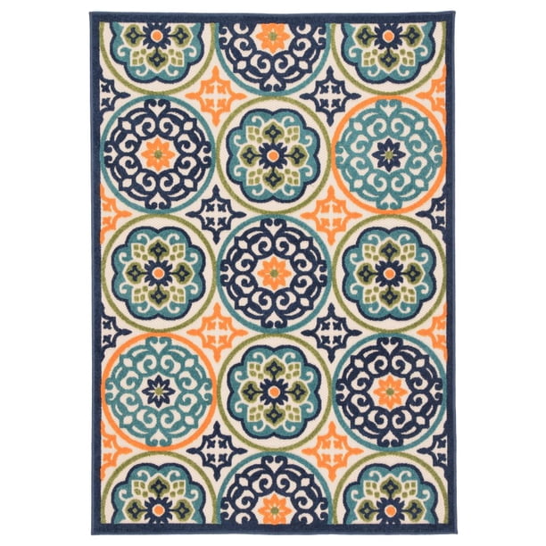 Jaipur Living Tela Indoor/ Outdoor Medallion Multicolor Area Rug 5'3"X7