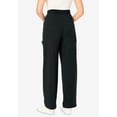 thumbnail image 2 of Woman Within Plus Size Tall Knit Pull-On Drawstring Cargo Pants, 2 of 3