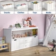 thumbnail image 5 of Yoneston 51.9" Kids Toy Storage Cabinet with 4 Drawers, Heavy Duty Toy Chest Bookshelves for Children's Playroom Bedroom, White, 5 of 9
