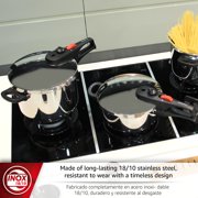 MAGEFESA Practika Plus 3.4-Quart Stainless Steel Pressure Cooker, 5 Safety Features, All Stovetops