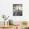 thumbnail image 2 of ONETECH Large New York City Canvas Wall Art Modern Black and White NYC at Gold Sunset Picture Prints Cityscape Skyline Poster Framed for Home Office Living Room Decor 16x20 inch, 2 of 4