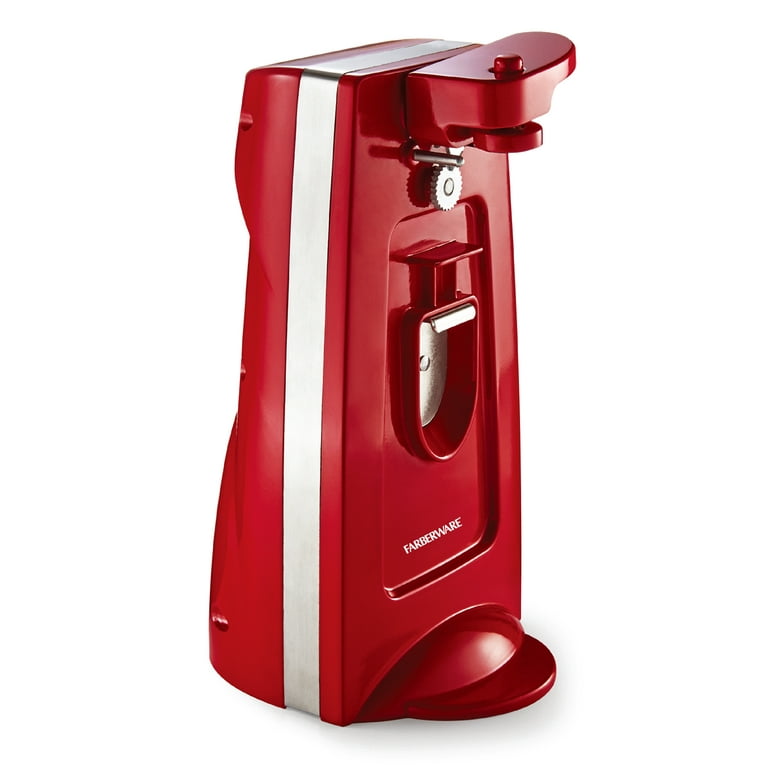 Stainless Steel Electric Bottle Opener, Automatic Can Opener, Red