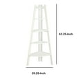thumbnail image 6 of Furniture of America Lyss Contemporary 5 Tier Wooden Corner Ladder Shelf, White, 6 of 6