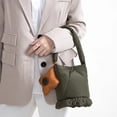 thumbnail image 5 of Mini bolsos tipo cubo coreanos para mujer, bolsos y carteras de diseñador de lujo, novedad de 2023, en nailon, volantes, hilo bordado, tela de rombos, 5 of 5