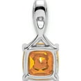 thumbnail image 4 of 14K White Gold Cushion Citrine And Diamond Pendant (Width 8.2) (Length 18) - Jbsp, 4 of 5