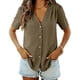 thumbnail image 2 of TaTaai Shoulder Ruffle Detail Top for Women, Short Sleeve Open Front Summer Blouse, Casual Cardigan with Metal Button Closure Gift, 2 of 6