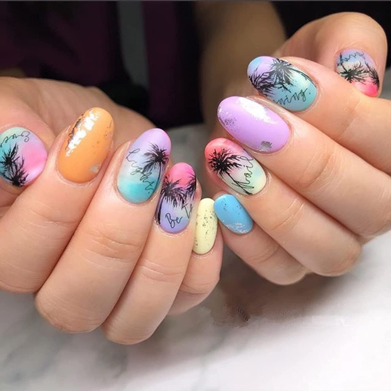Marble Pattern Water Decals Transfer Nail Art Stickers BBB025 |  BeautyBigBang
