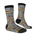 thumbnail image 4 of Yiaed Modern Excavator Print Great elasticity Crew Socks Sports socks for Men and Women, 4 of 5