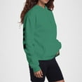 thumbnail image 5 of Womens Oversized Hoodies Back Letter Print Long Sleeve Hooded with Pocket Casual Y2k Winter Sweatshirts Army Green, 5 of 6
