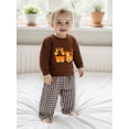 thumbnail image 6 of BemeyourBBs Baby Boy Thanksgiving Outfit Embroidery Sweatshirt and Plaid Pants, 6 of 9