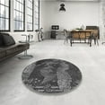 thumbnail image 4 of Ahgly Company Machine Washable Indoor Square Transitional Charcoal Black Area Rugs, 7' Square, 4 of 7