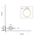 thumbnail image 5 of ANGARA Natural 1.5 ct Aquamarine with Diamond Collar Engagement Ring in 14K Yellow Gold for Women (Size-9x7mm) | March Birthstone, Anniversary, Jewelry Gift for Women | Natural Aquamarine Ring, 5 of 10