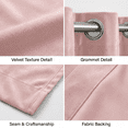 thumbnail image 3 of SNITIE 2 Panels Luxury Velvet Light Filtering Curtains, Thermal Insulated Grommet Drapes for Living Room, Super Soft Window Curtains for Home Decor, 3 of 8