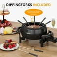 thumbnail image 6 of Superjoe Electric Fondue Pot Set for Melting Chocolate Cheese, 3 Quart Fondue Set with Adjustable Temperature Control and 8 Color-Coded Forks, 1000W Non-Stick Fondue Maker for Dessert, Oil and Broth, 6 of 7