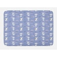 thumbnail image 1 of Angel Bath Mat, Angels Playing Harp in Sky Clouds Magical Love Halo Harmony Innocence, Non-Slip Plush Mat Bathroom Kitchen Laundry Room Decor, 29.5 X 17.5 Inches, Mauve Purple Grey White, Ambesonne, 1 of 2