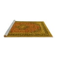 thumbnail image 2 of Ahgly Company Machine Washable Indoor Rectangle Medallion Yellow Traditional Area Rugs, 2' x 3', 2 of 4
