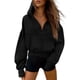 thumbnail image 1 of Sudadera con Cierre PRETTYGARDEN Y2K Negra Talle Grande, 1 of 6