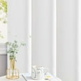 thumbnail image 6 of Curtainking White Curtains for Living Room Darkening 38 x 63 Inches Linen Textured Curtain Grommet Top 2 Panels, 6 of 6