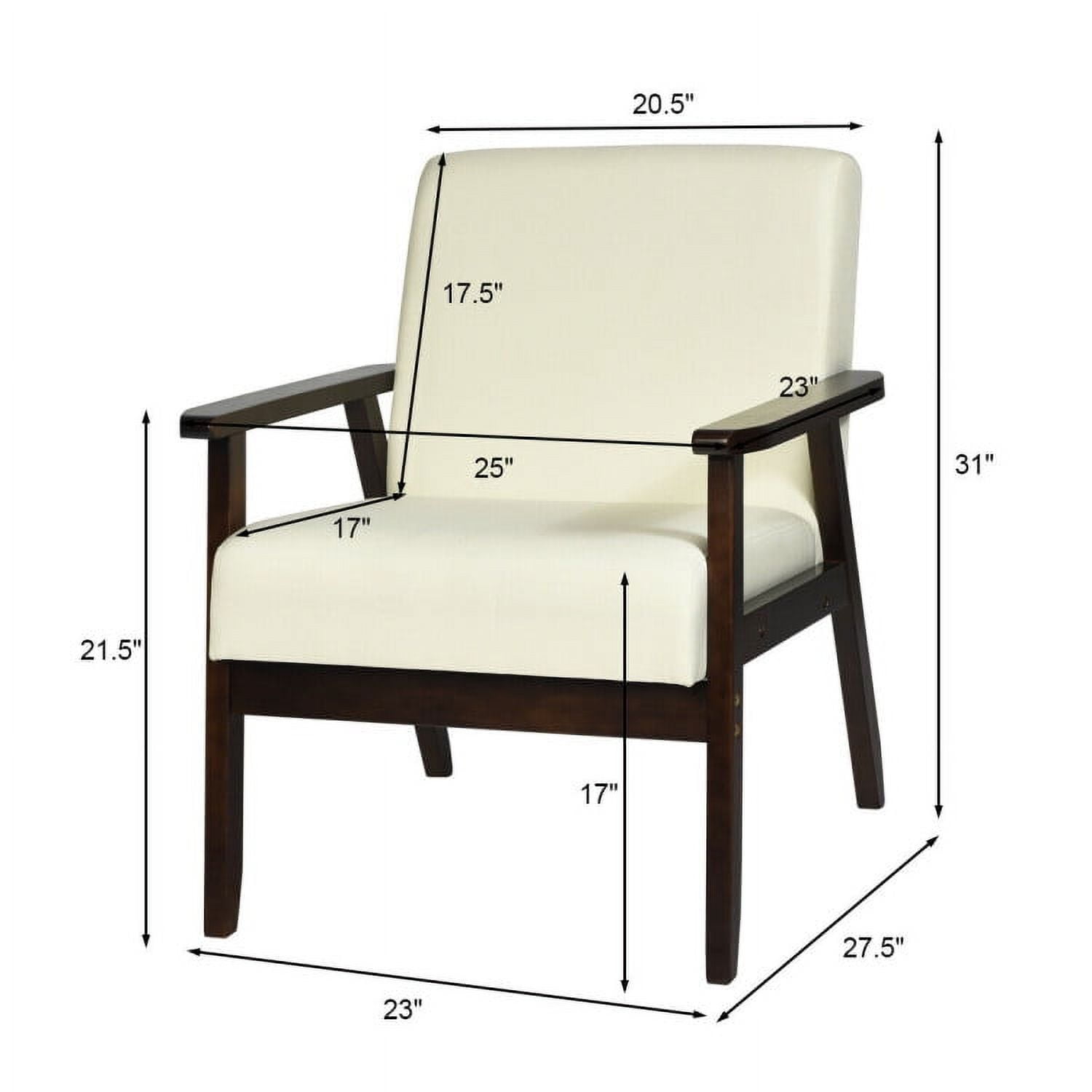 Finihen Mid-Century Modern Accent Chair, Retro Fabric Armchair, Solid Rubber Wood Fabric Accent Armchair, for Living Room, Beige Finihen Mid-Century Modern Accent Chair, Retro Fabric Armchair, Solid Rubber Wood Fabric Accent Armchair, for Living Room, Beige