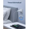 thumbnail image 3 of (4 Pcs) - Smart Plug Compatible avec Alexa et Google Home pour Commande Vocale, Mini Prise Intelligente Prise WiFi avec Fonction Minuterie, Contrôle Romte, Aucun Concentrateur Requis, Blanc Certifié FCC ETL (4), 3 of 4