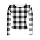 thumbnail image 5 of TaTaai Round Neck Slim Pit Stripe T-shirt, Women's Non-positioning Print Long Sleeve Top, Comfort Fitted Design, Suitable for Daily Home Casual Outfits Gift, 5 of 7