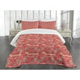 thumbnail image 3 of Ambesonne Cat Quilted Bedspread Set 3 Pcs, Kitty Doodle Paws Bow Tie, King Size, Multicolor, 3 of 5