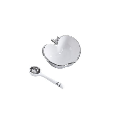 Pampa Bay Get Gifty - The Golden Pineapple Procelain Set - Dish and Spoon (Apple)