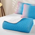 thumbnail image 4 of Erosebridal Ombre Strip Quilt King,Colorful Gradient Lines King Coverlet Set For Girls,3pcs, 4 of 7