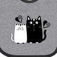 thumbnail image 4 of Inktastic Valentines Day Cat Couple Girls Baby Bib, 4 of 4