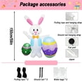 thumbnail image 4 of 5FT Easter Inflatables Bunny with Egg LED Lights Quick Inflation Outdoor Yard Decoration Easter Decor Holiday Inflatable for Patio Garden Lawn, 4 of 7