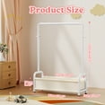 thumbnail image 6 of UNTIMATY Kids Clothing Rack with Storage Shelf, Baby Garment Rack for Hanging Clothes, Kids Dress Up Rack Storage for Coats with 2 Hangers, White, 6 of 7