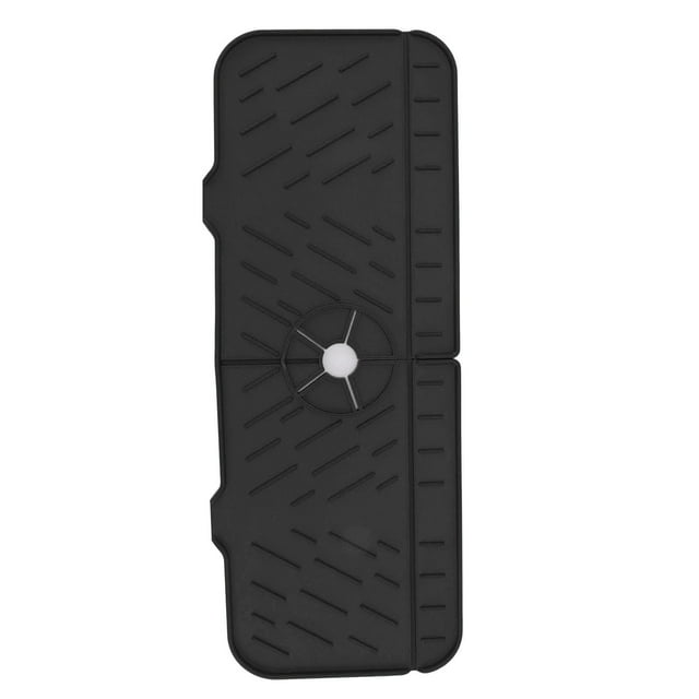 Coussin Absorbant pour Robinet, Conception de Drainage Réutilisable Largement Robinet d'Eau pour Cuisine Noir