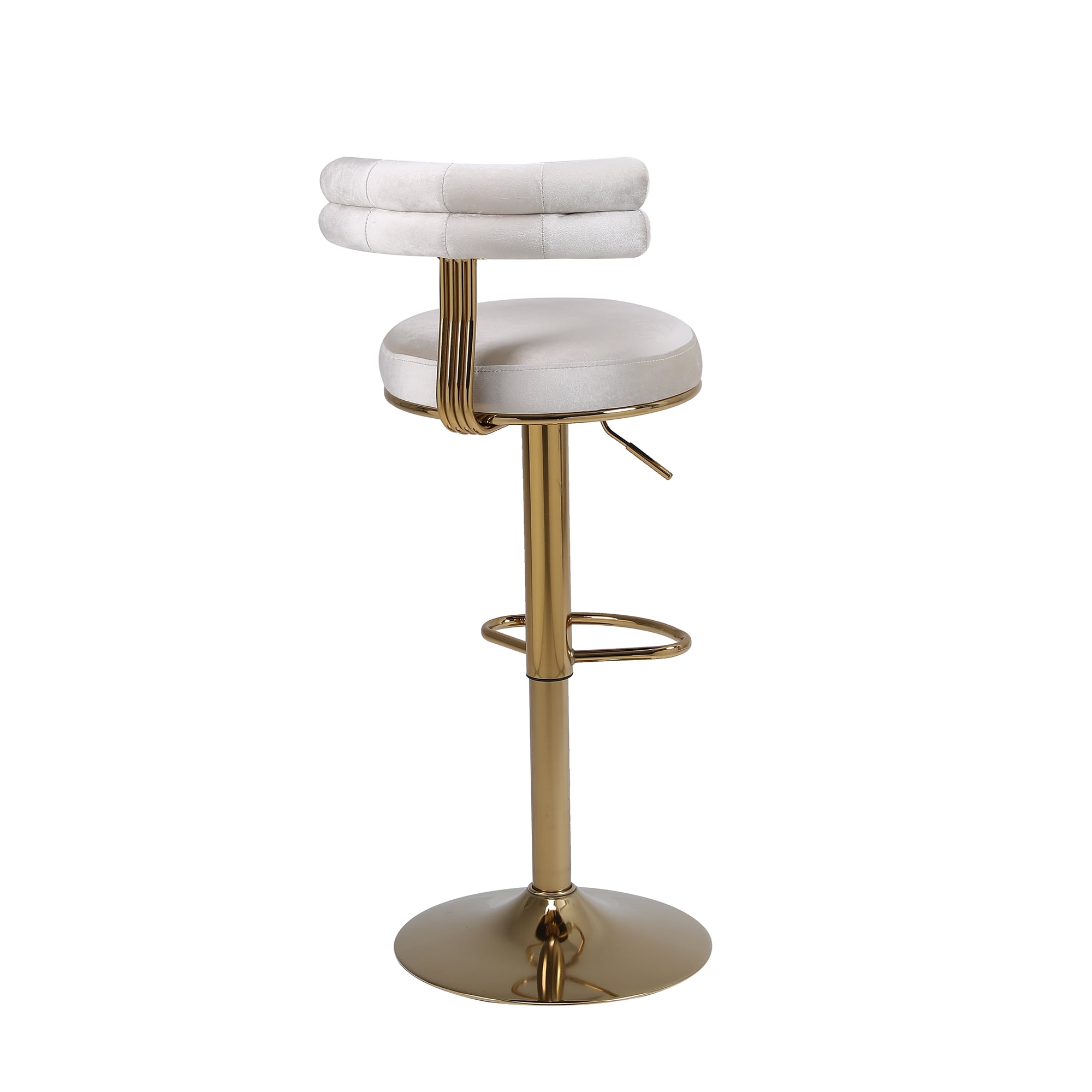 Kadyn 40.55" 2PCS Swivel Bar Stool, Adjustable Counter Height Barstools with Back and Footrest, Modern Beige Bar Chair for Home Counter Kadyn 40.55" 2PCS Swivel Bar Stool, Adjustable Counter Height Barstools with Back and Footrest, Modern Beige Bar Chair for Home Counter